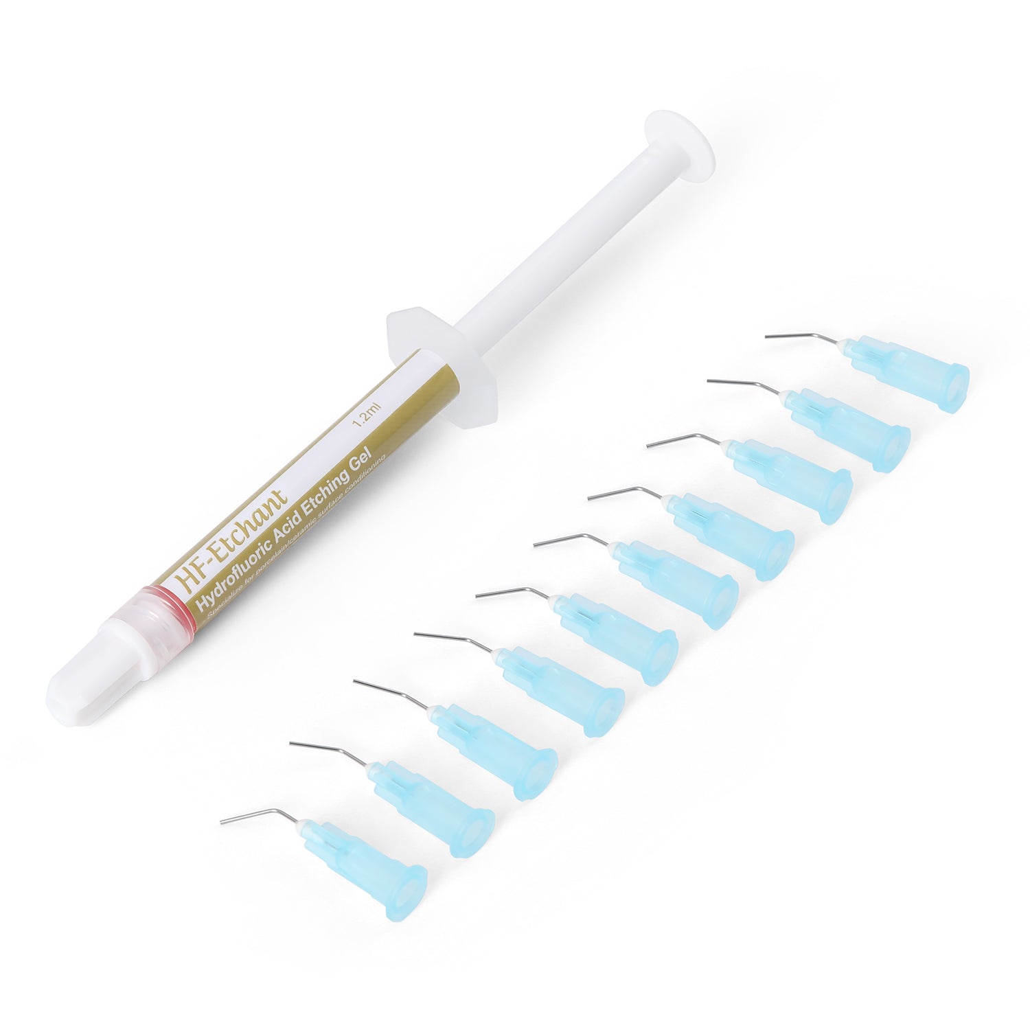 Dental Porcelain Etching Gel 9% Hydrofluoric Acid HF Etchant 1.2ml*1 Syringe & 10 Dispensing tips - azdentall.com