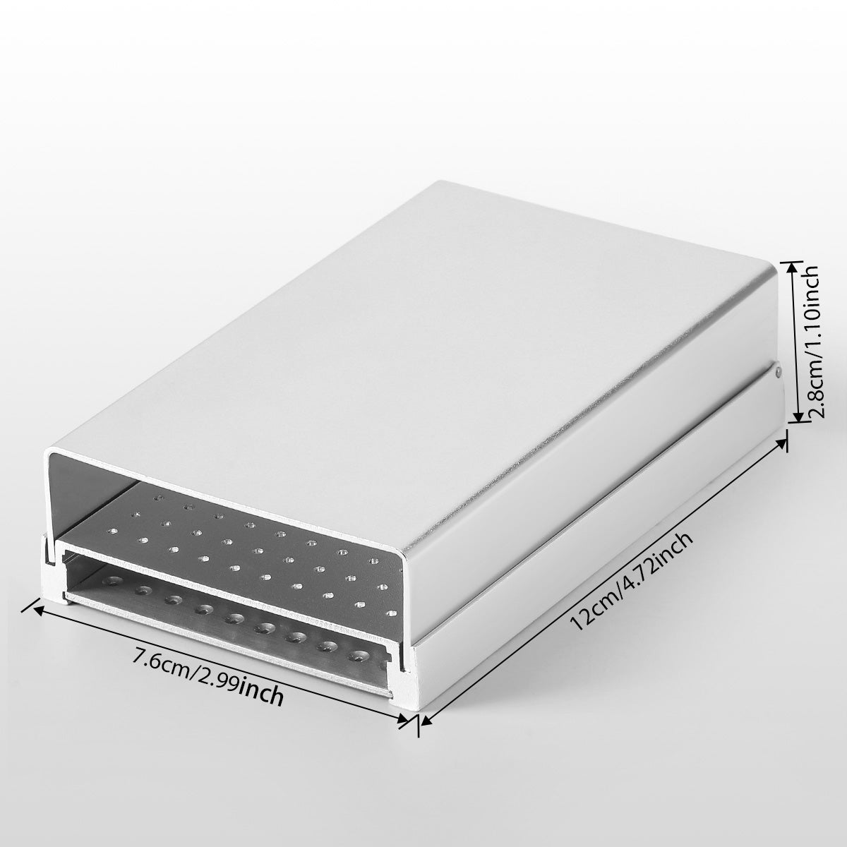 Dental Aluminum Bur Holder for High and Low Speed 152 Holes Silver - azdentall.com