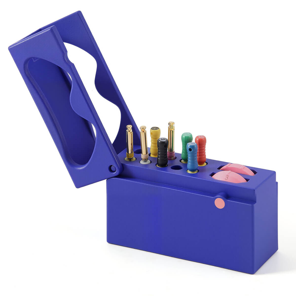 Dental 10 Holes Endo Files Disinfection Box With Memory Holder & Measuring Counter - azdentall.com