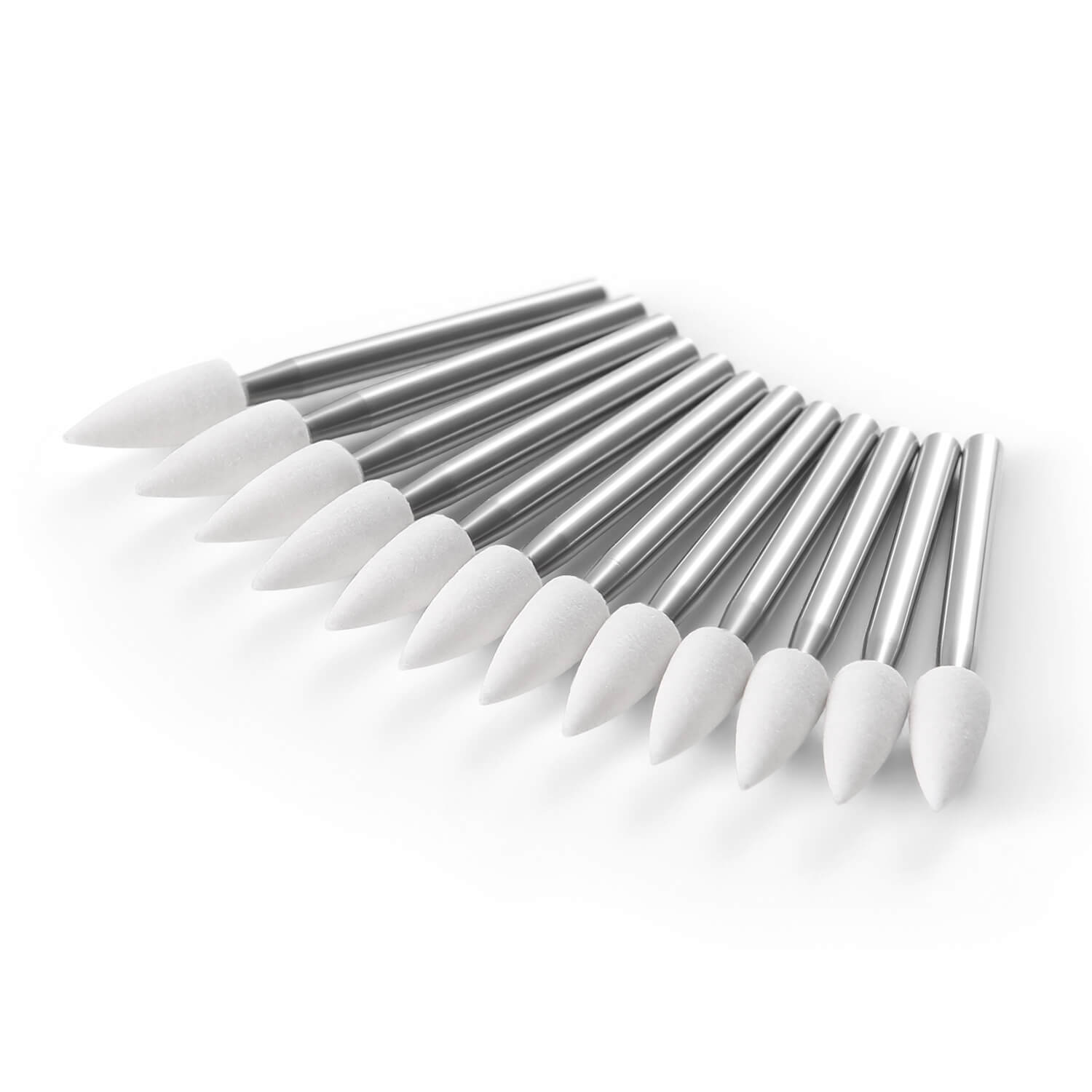 AZDENT Dental Polishing FG Burs Flame Shape White Stone 12pcs/Kit - azdentall.com