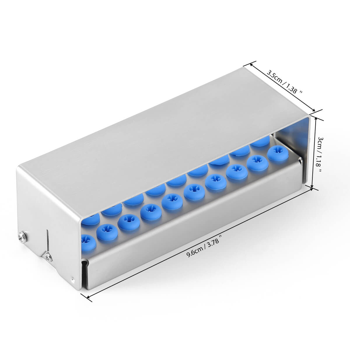 Dental Burs Holder Block Stainless Steel Disinfection Box 30 Holes - azdentall.com