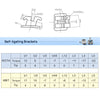 Dental Metal Self Ligating Monoblock Bracket Roth/MBT .022 Hooks 345 20Pcs/Box - azdentall.com