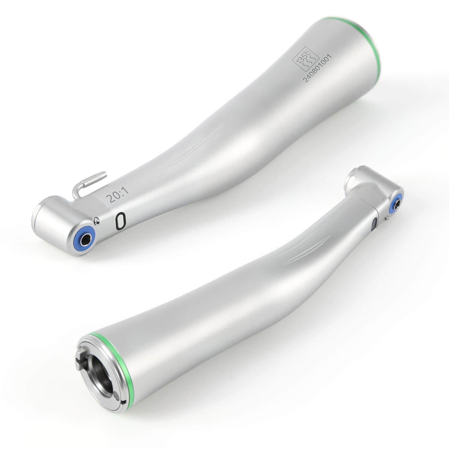 Dental LED Fiber Optic 20:1 Implant Contra Angle Low Speed Handpiece Push Button Stainless Steel Body - azdentall.com