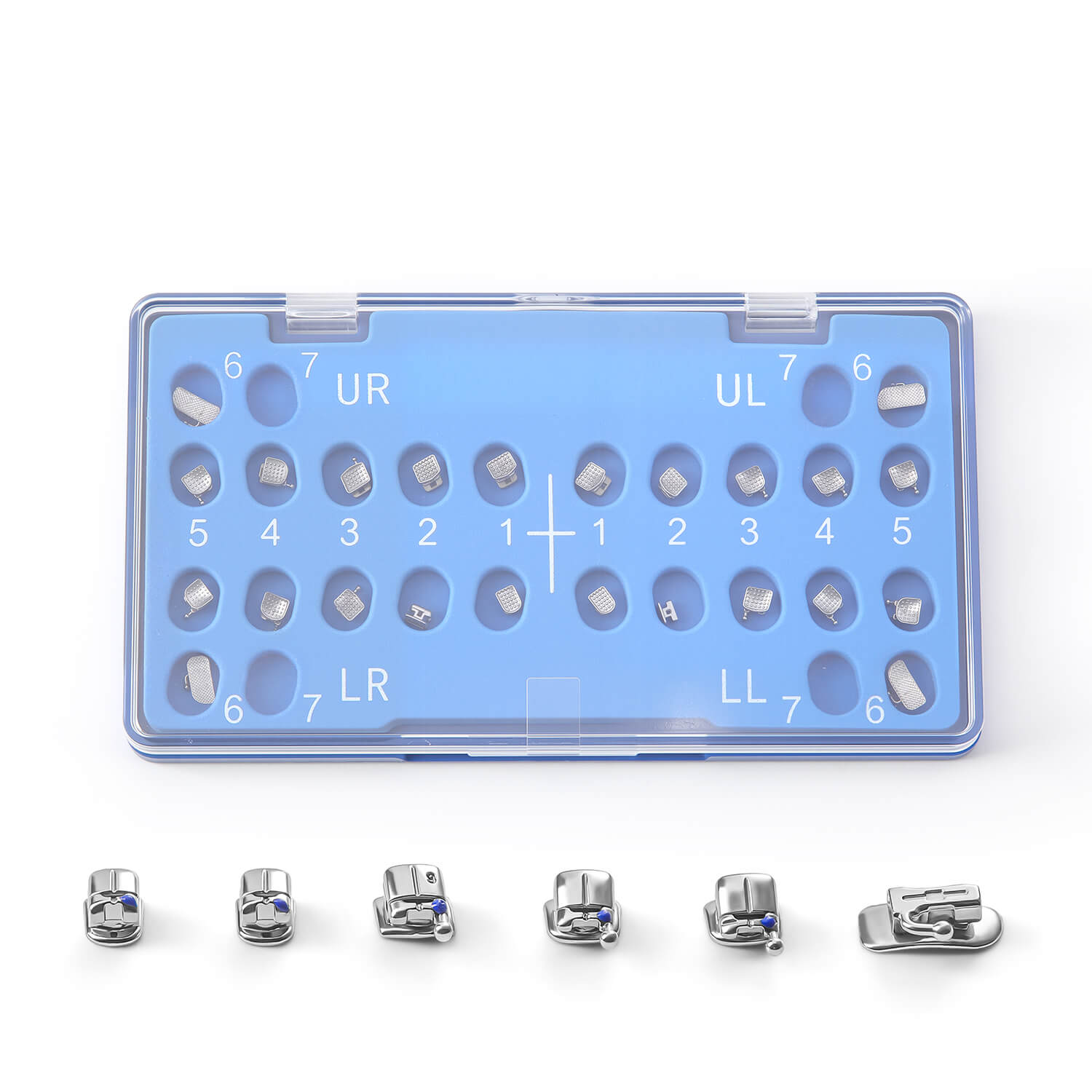 AZDENT Dental Metal Self Ligating Bracket Roth/MBT .022 Hooks 345 With 4 Buccal Tube 20+4/Box - azdentall.com
