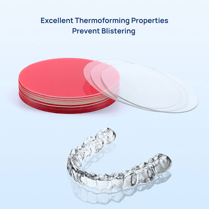 Dental Orthodontic Splint Retainer Vacuum Forming Sheet Soft and Hard Plastic Clear Round - azdentall.com