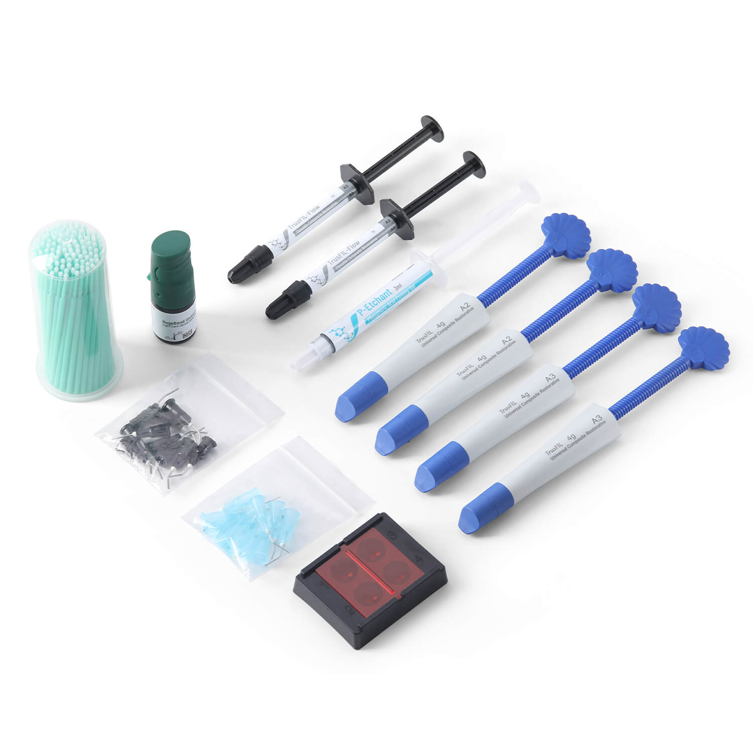TrusFIL All in One Dental Restorative System Kit with 8th Generation Adhesive Nano Composite Flowable Resin and Etching Gel - azdentall.com