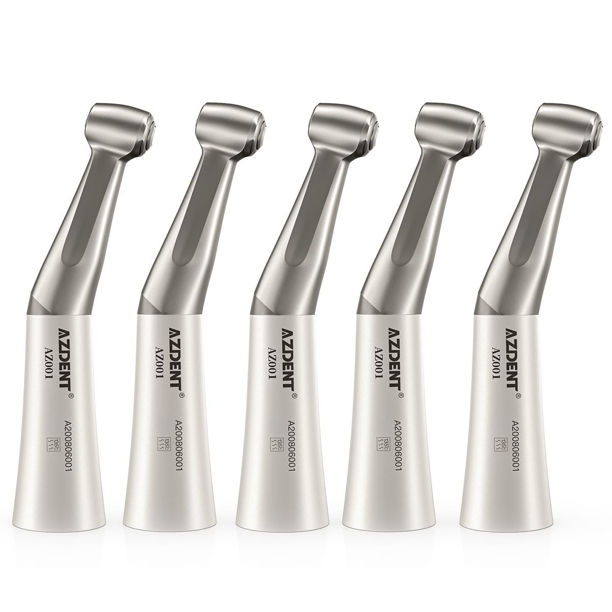 5pcs AZDENT 1:1 Dental Slow Speed Push Button Contra Angle Handpiece External Water - azdentall.com