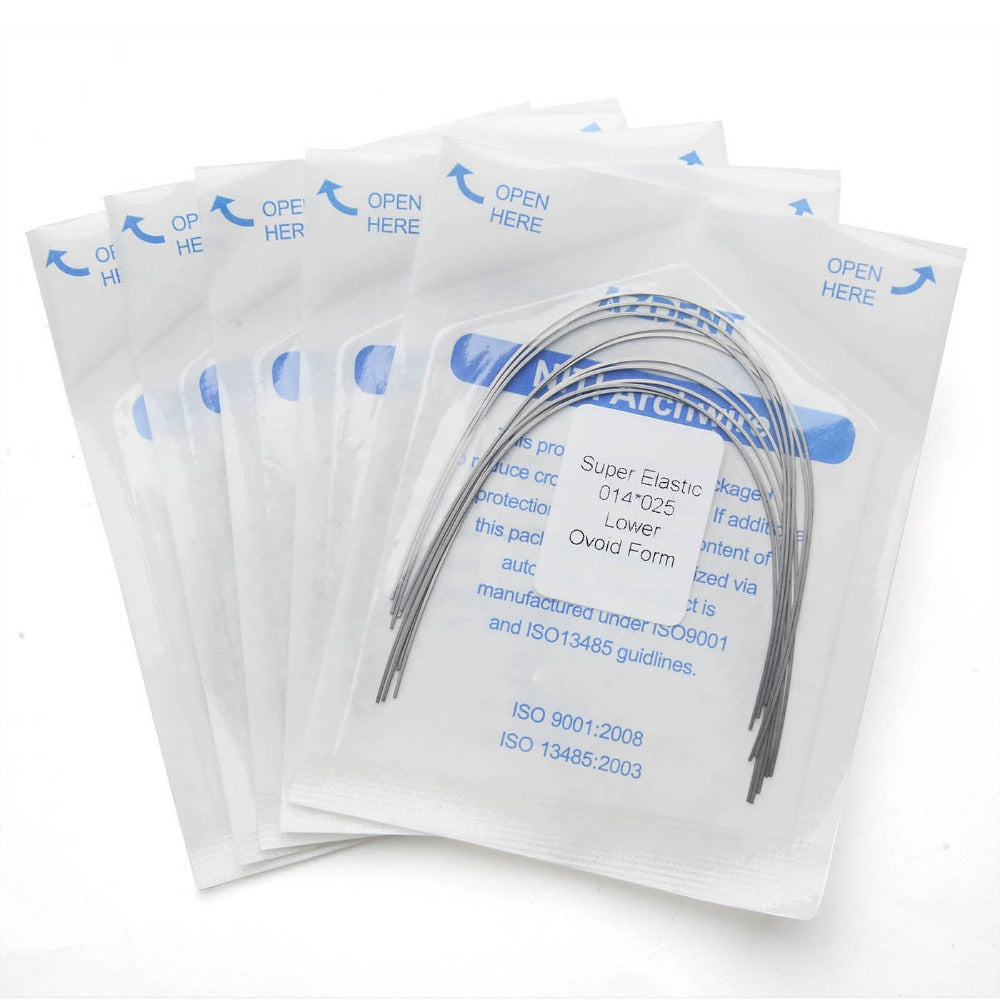 AZDENT Orthodontic Archwire Niti Super Elastic Ovoid Form Rectangular 0 ...