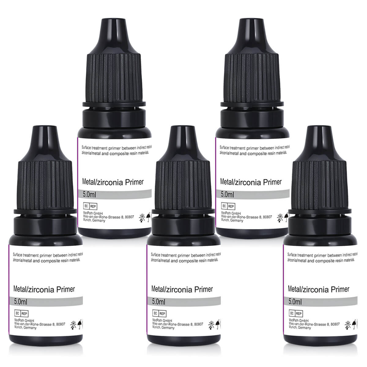 5pcs Dental Metal Zirconia Primer 5ml/Bottle - azdentall.com