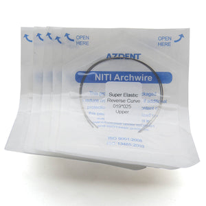 AZDENT Archwire Niti Reverse Curve Rectangular 0.019 x 0.025 Upper 2pcs/Pack-azdentall.com