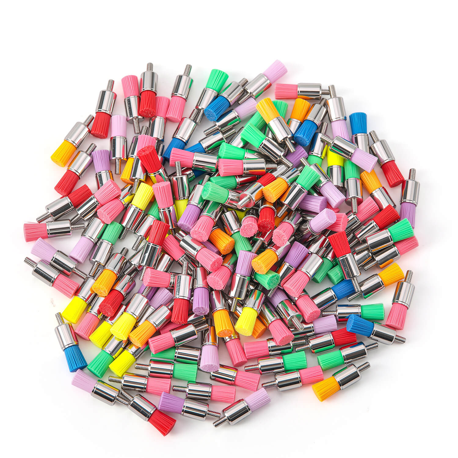 AZDENT Dental Screw Prophy Brushes RA 2.35mm Flat/Bowl/Tapered Soft/Hard 100pcs/Box - azdentall.com