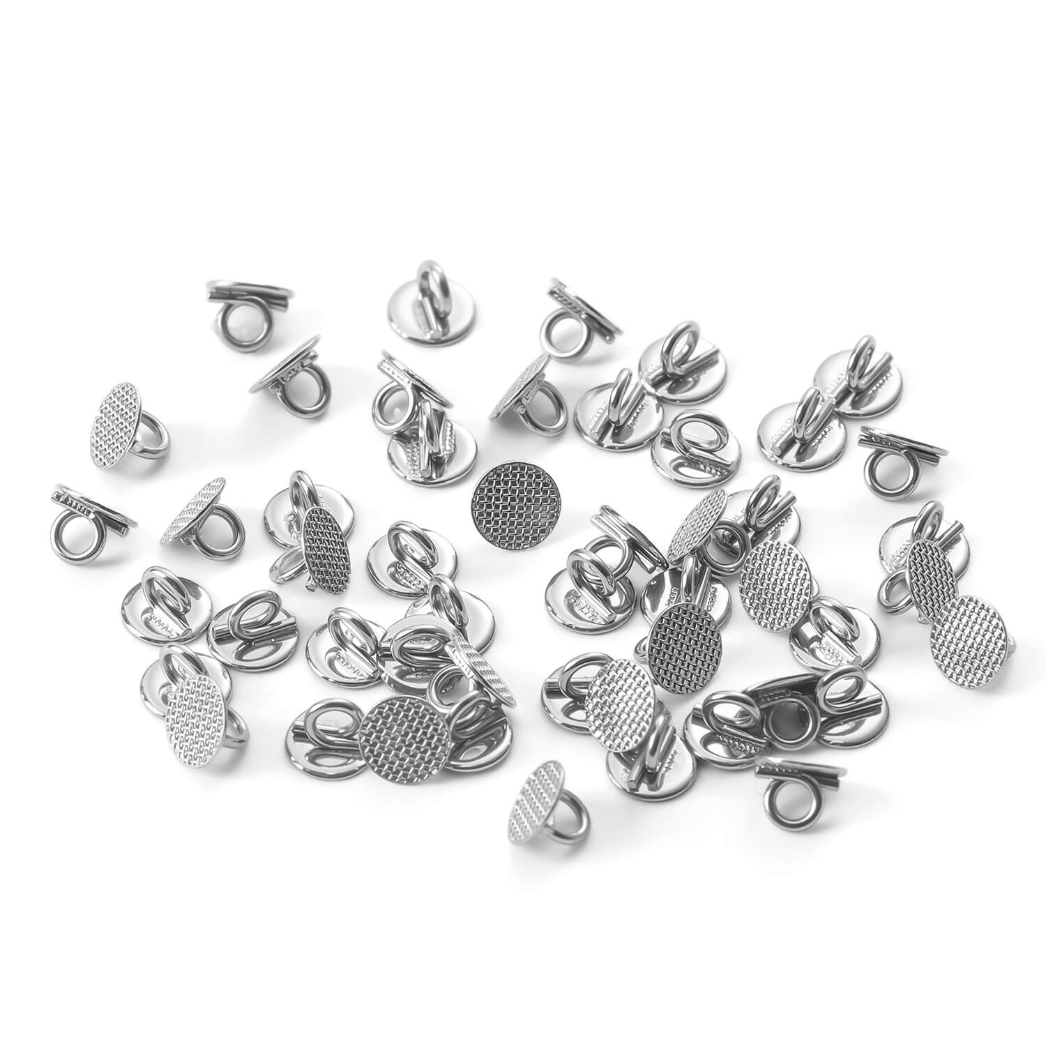 AZDENT Orthodontic Metal Lingual Button Direct Bond Eyelet Round Base 50pcs/Box - azdentall.com