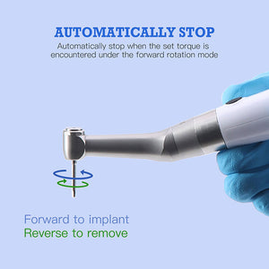 Dental Electric Wireless Torque Driver Universal Implant Torque Wrench 16pcs Drivers 10-50Ncm - azdentall.com