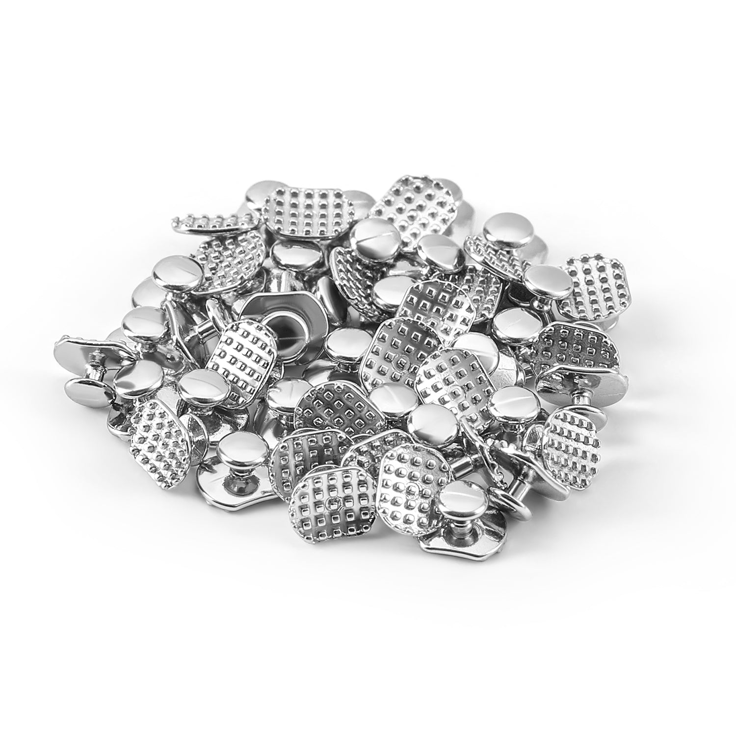 AZDENT Orthodontic Metal Lingual Button Monoblock Bondable Rectangular 50pcs/Box - azdentall.com