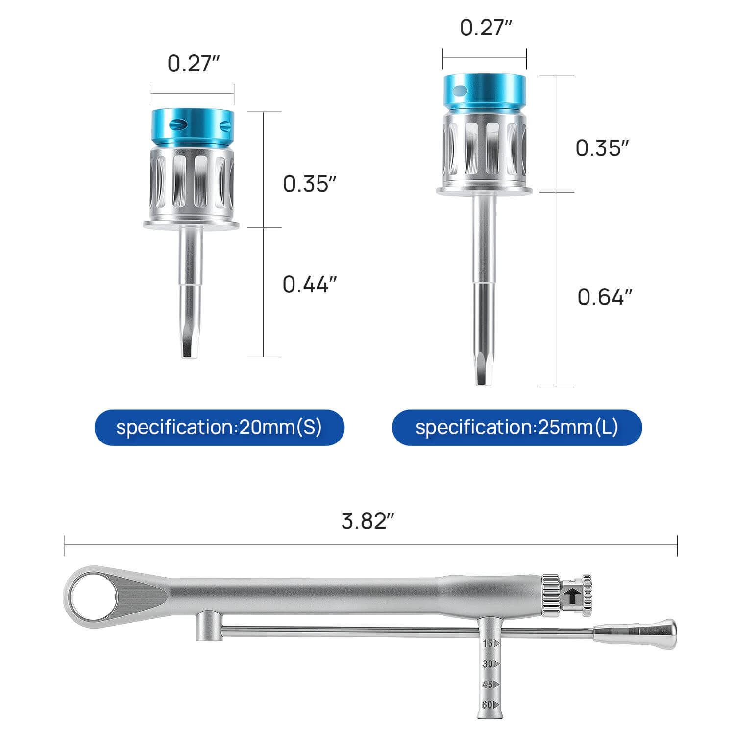Dental Universal Implant Driver Kit / Drivers / Torque Wrench - azdentall.com