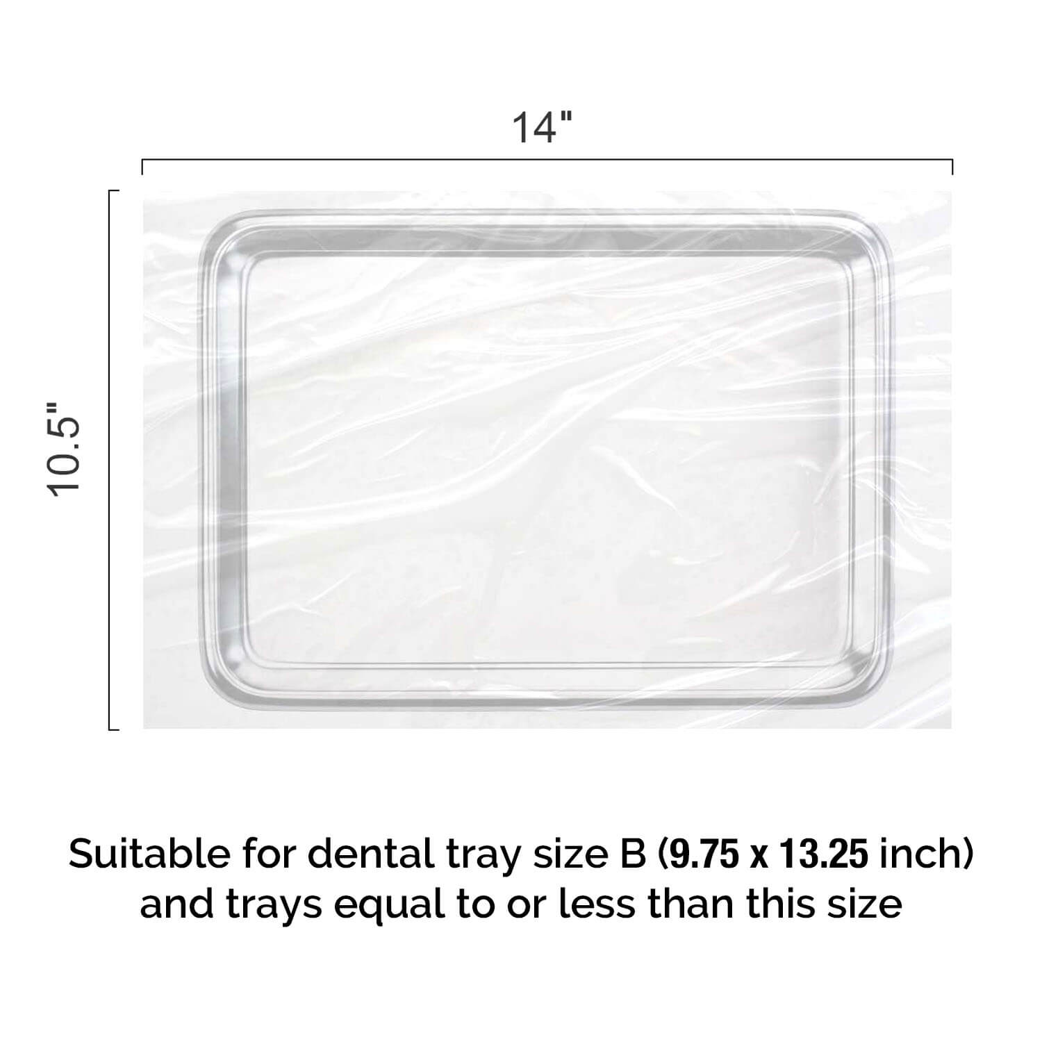 Disposable Dental Plastic Tray Covers Ritter Size B Small 10-1/2"X14" 500pcs/Box - azdentall.com