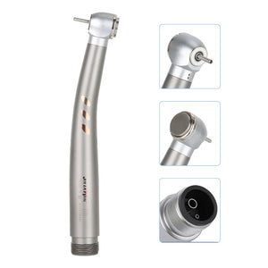 Dental High Speed Handpiece, LED, 2/4 Hole, Standard Head, Push Button, Ceramic Handpiece, E-generator, Shadowless Ring. - azdentall.com