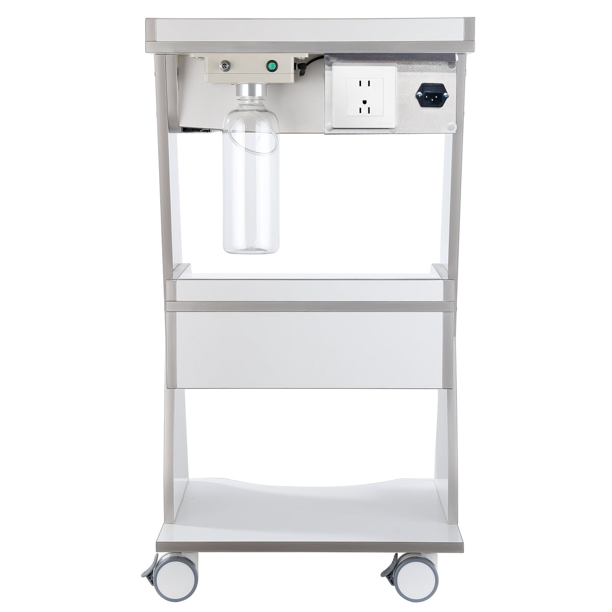 AZDENT Dental Mobile Cart Metal Built-in Socket With Auto-water Bottle Supply System - azdentall.com