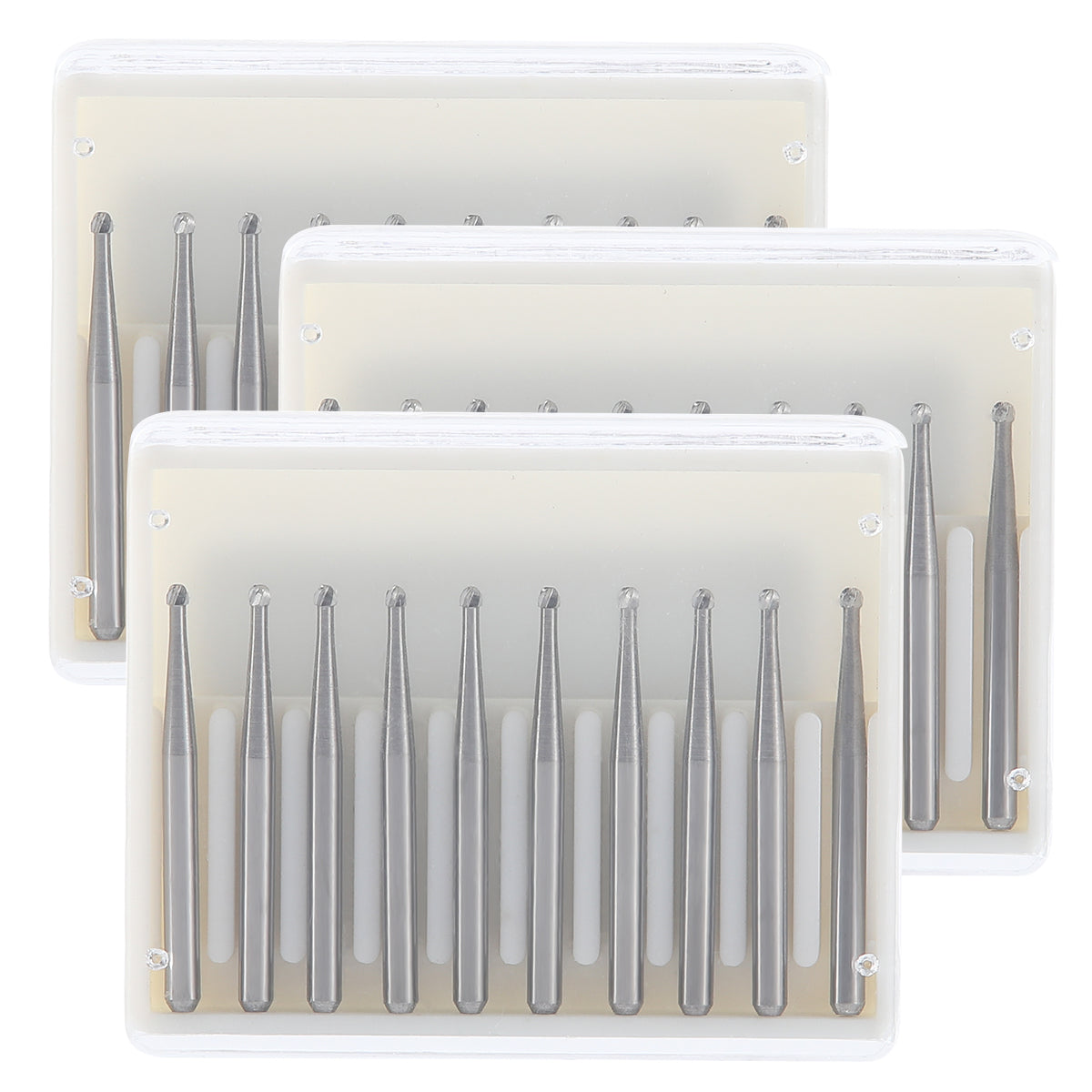 3 Boxes Dental FG #2 Round Carbide Bur 10pcs/Box - azdentall.com