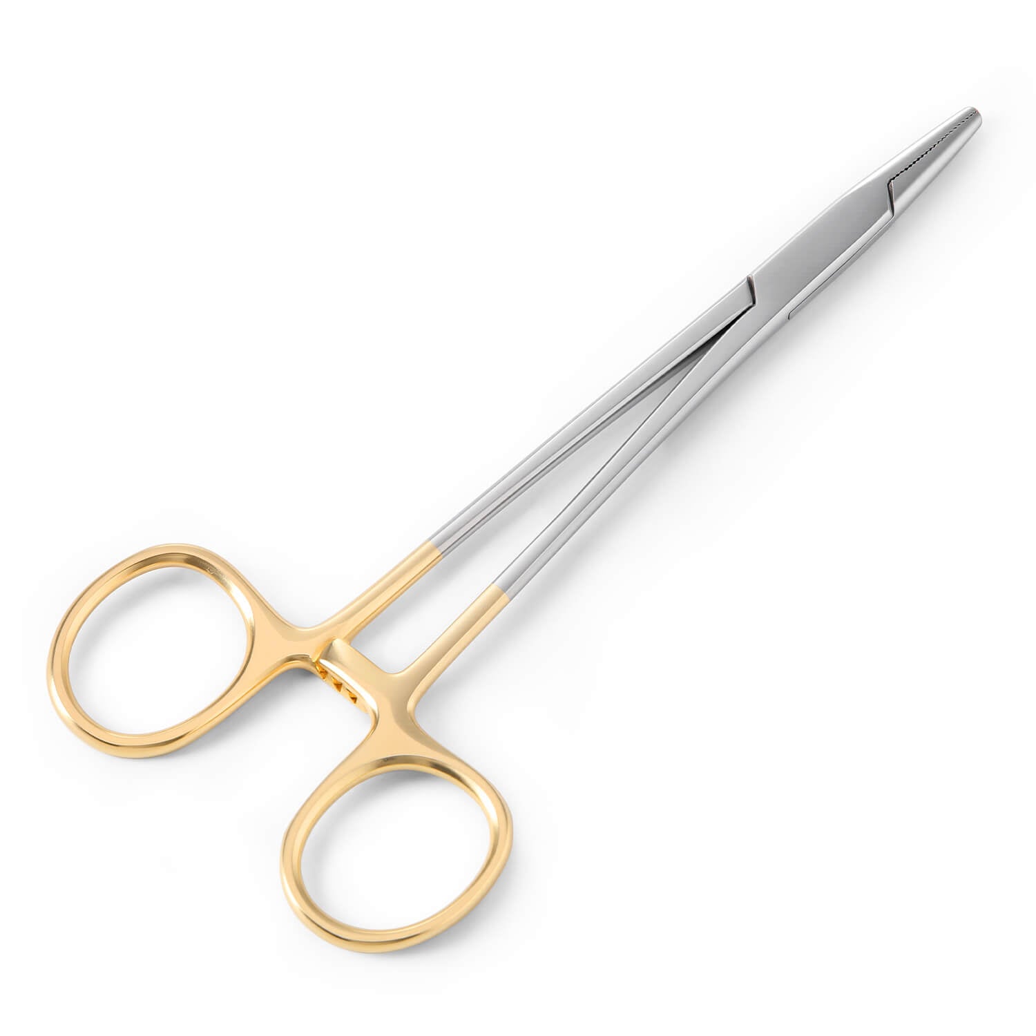 Dental Surgical Instruments Needle Holder Gold Handle 14cm - azdentall.com