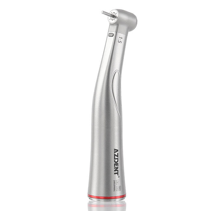 AZDENT Dental 1:5 Increasing Fiber Optic Electric Contra Angle Handpiece Stainless Steel Body Ceramic Bearing Internal Four Way Spray- azdentall.com