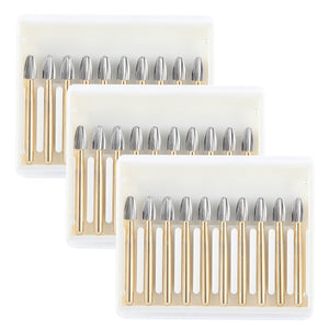 3 Boxes Dental Carbide Burs FG 7408 Egg Shaped Trimming & Finishing 10pcs/Box - azdentall.com