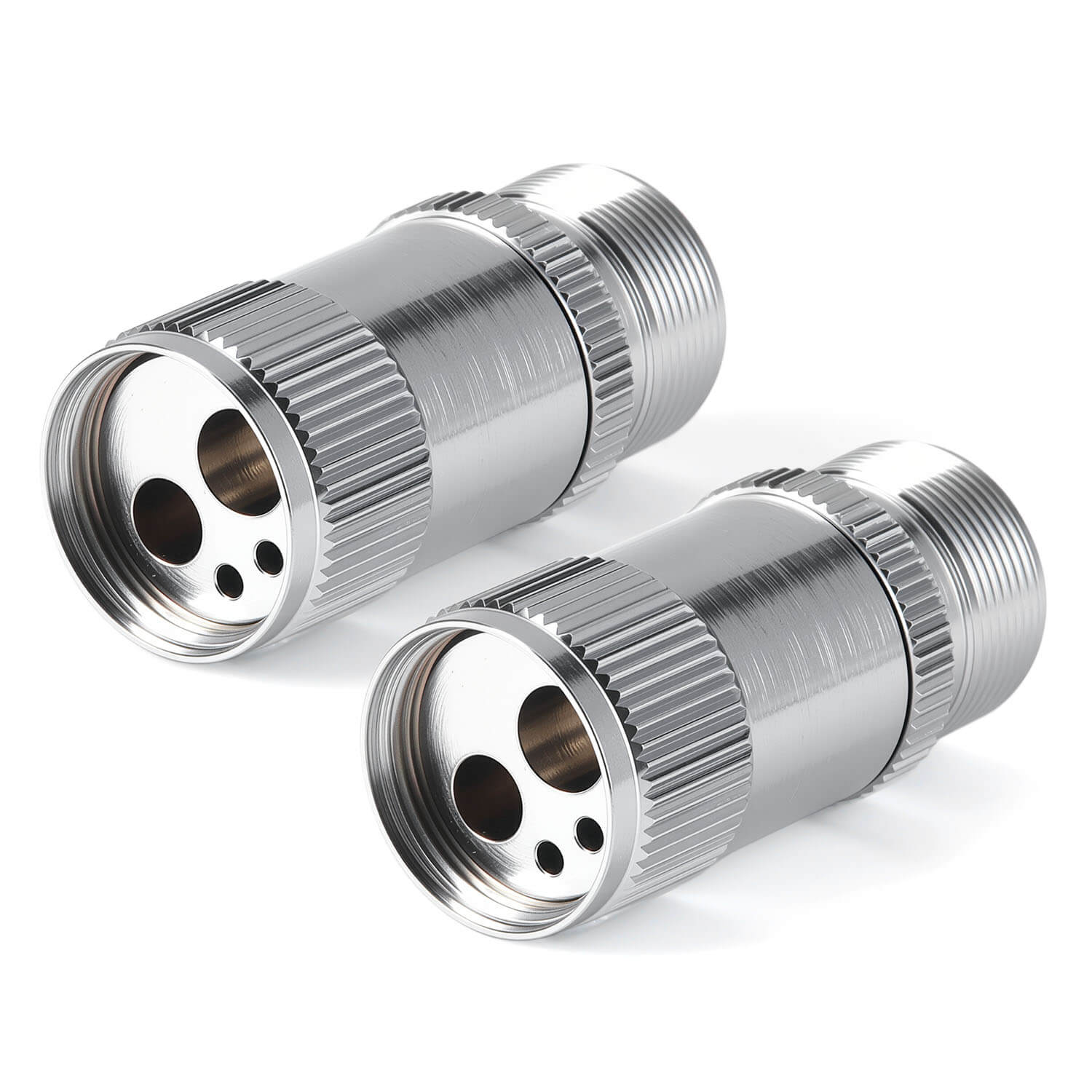 2pcs Dental High Speed Handpiece Adapter Converter Stainless Steel 2 Holes to 4 Holes - azdentall.com
