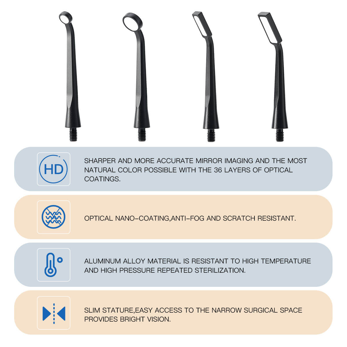 Dental Micro Mouth Mirror Kit Sterilizable Reflector Odontoscope - azdentall.com