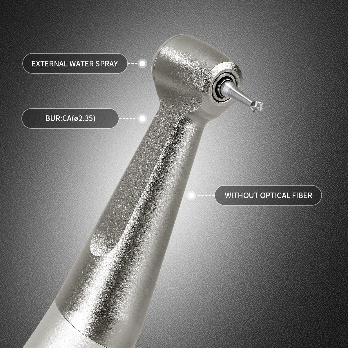 AZDENT Dental Surgical Straight Handpiece 1:1 – External Irrigation, Low Speed, Pneumatic