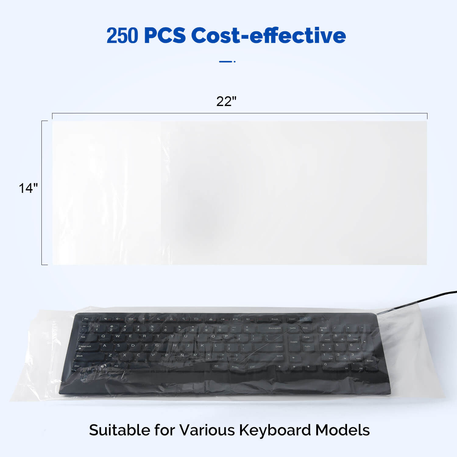 Disposable Computer Keyboard Cover 22"x13.78"x2c 250pcs/Box - azdentall.com