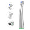 Dental LED Fiber Optic 20:1 Implant Contra Angle Low Speed Handpiece Push Button Stainless Steel Body - azdentall.com