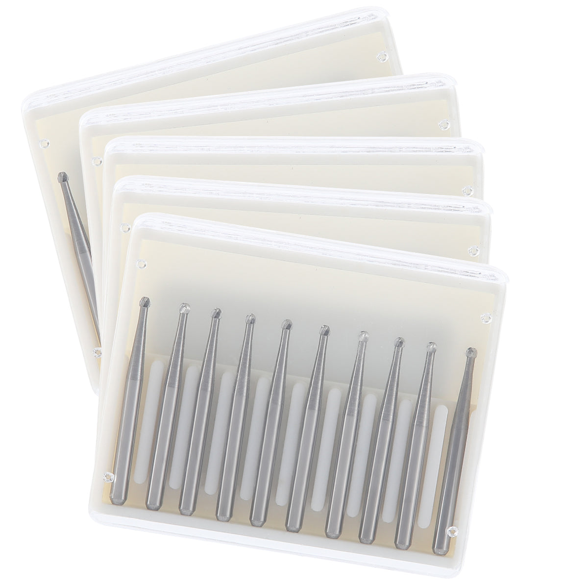 5 Boxes Dental FG #2 Round Carbide Bur 10pcs/Box - azdentall.com