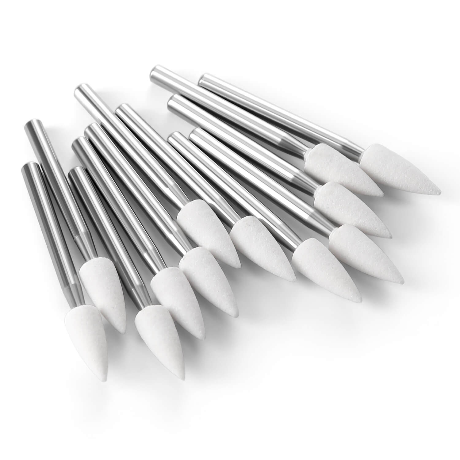AZDENT Dental Polishing FG Burs Flame Shape White Stone 12pcs/Kit - azdentall.com