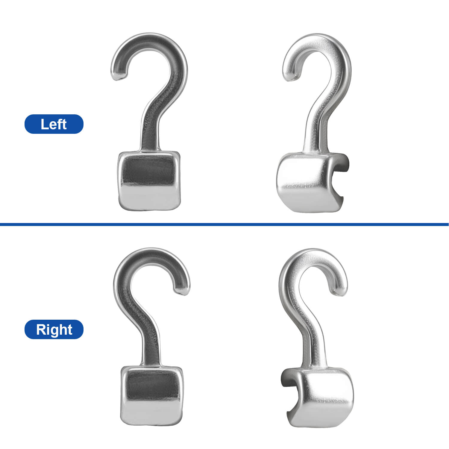 AZDENT Orthodontic Sliding Crimpable Hooks Long Right+Left Curved 50Pcs/Box - azdentall.com