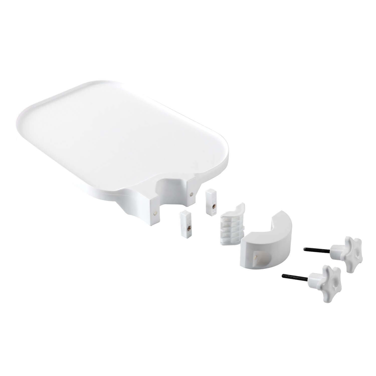 Dental Plastic Adjustable Post Mounted Square Tray Table Dental Chair Accessories - azdentall.com