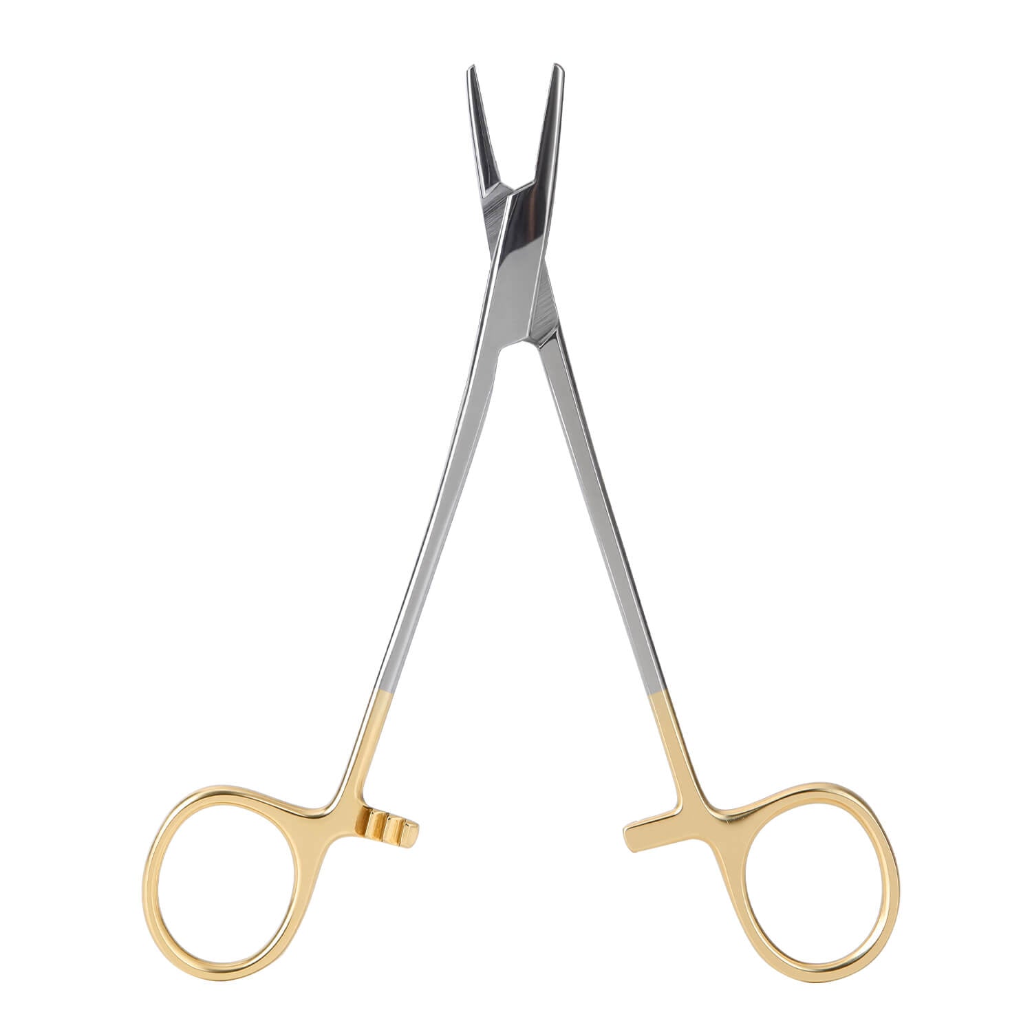 Dental Surgical Instruments Needle Holder Gold Handle 14cm - azdentall.com