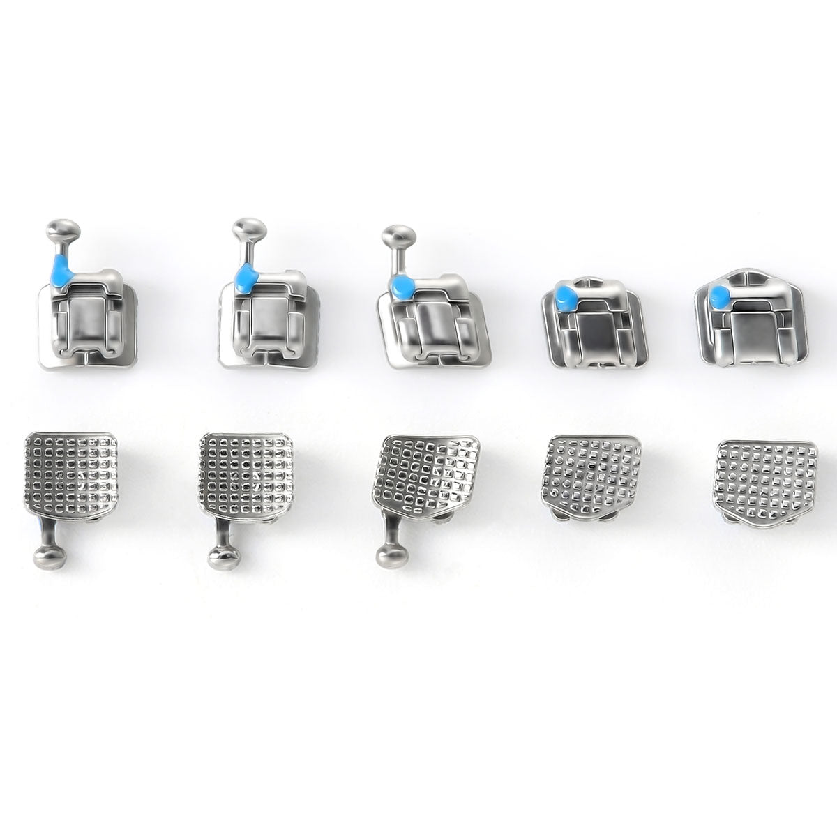 Dental Metal Self Ligating Monoblock Bracket Roth/MBT .022 Hooks 345 20Pcs/Box - azdentall.com