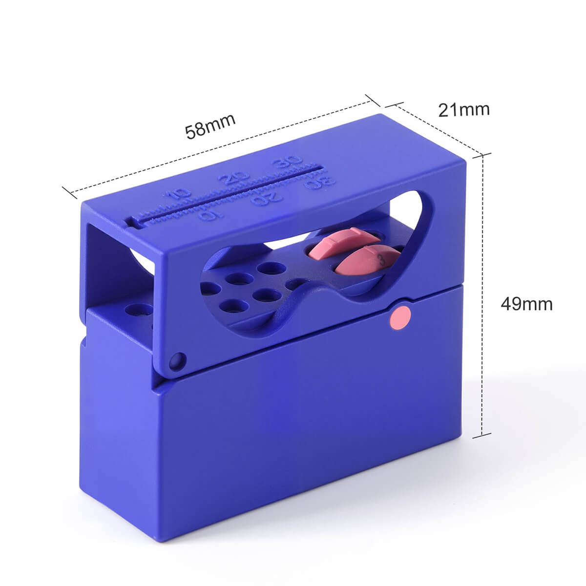 Dental 10 Holes Endo Files Disinfection Box With Memory Holder & Measuring Counter - azdentall.com