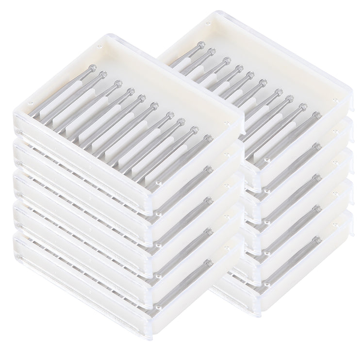 10 Boxes Dental FG #5 Round Carbide Bur 10pcs/Box - azdentall.com