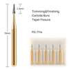 Dental FG Tungsten Carbide Burs Trimming & Finishing Taper Fissure 12 Fluted FG7114 5pcs/Box - azdentall.com