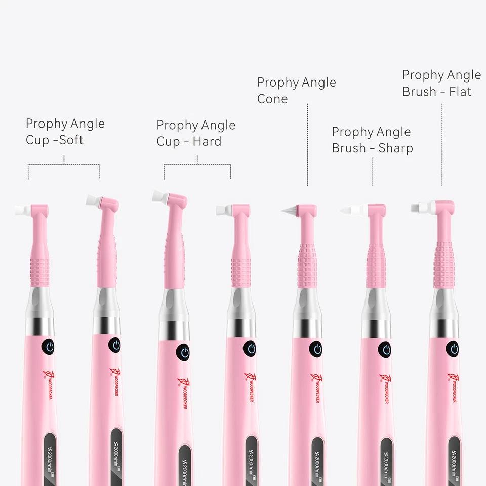 Woodpecker Cordless Prophy Mini Hygiene Prophy Handpiece Motor Pink - azdentall.com