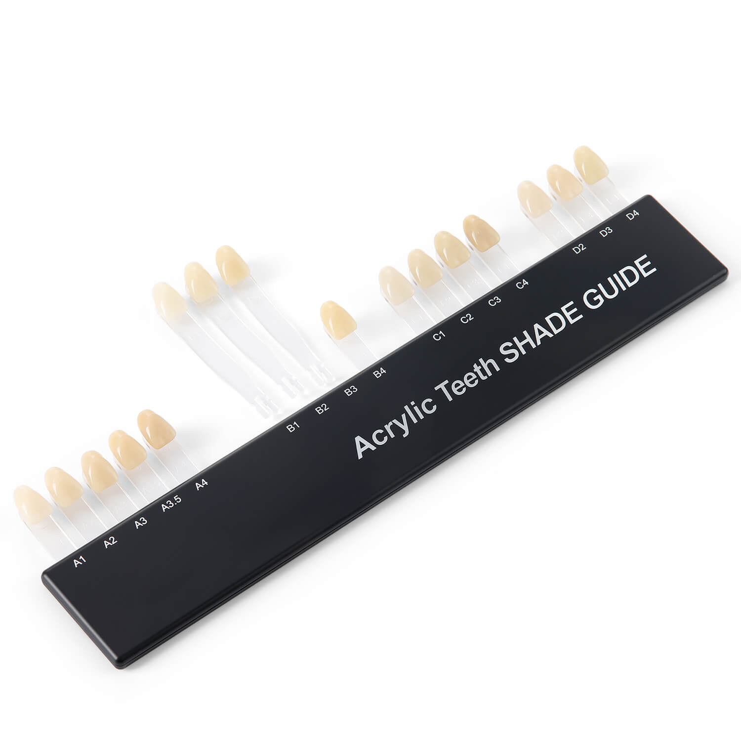 Dental Acrylic Teeth Shade Guide Porcelain Bleached Teeth Guide 2-Layer 16 Shade - azdentall.com