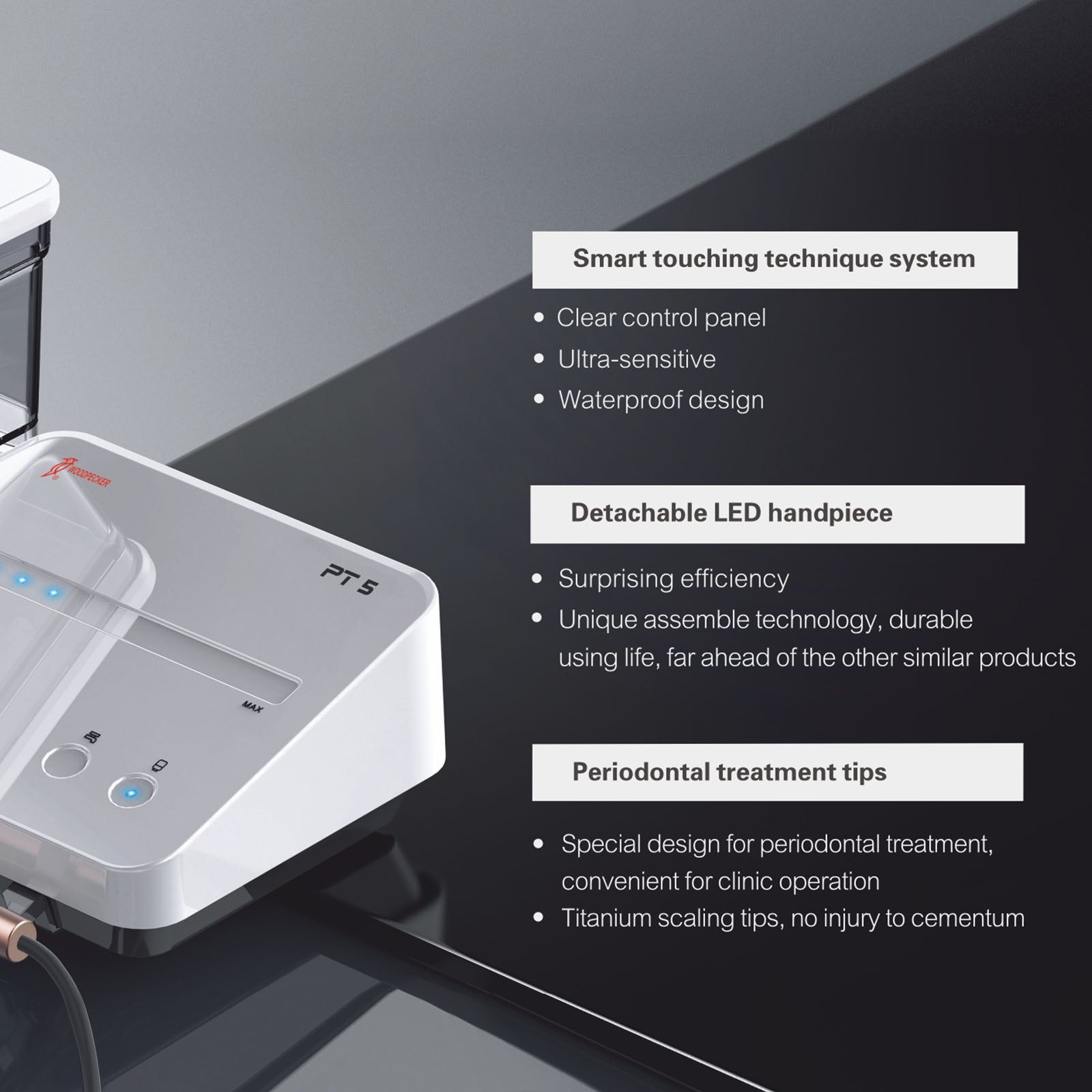 Woodpecker PT5 Endo Periodontal Treatment Device Auto Water Supply System - azdentall.com