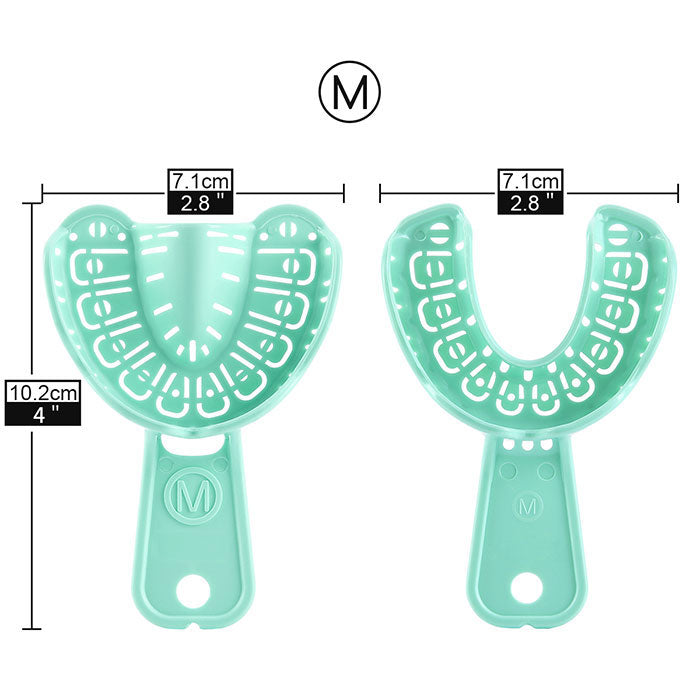 Dental Impression Trays Full Mouth for Teeth Mold Tray S M L Green 6pcs/Set - azdentall.com