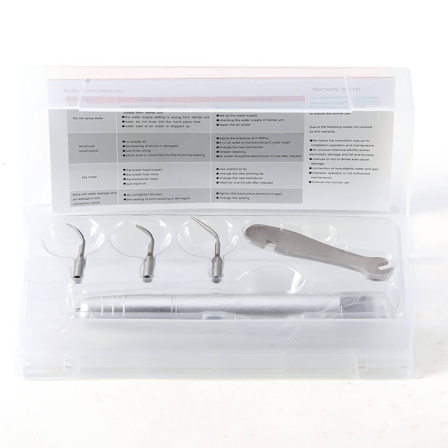 Dental Air Scaler Handpiece with 3 Tips 2/4 Holes - azdentall.com