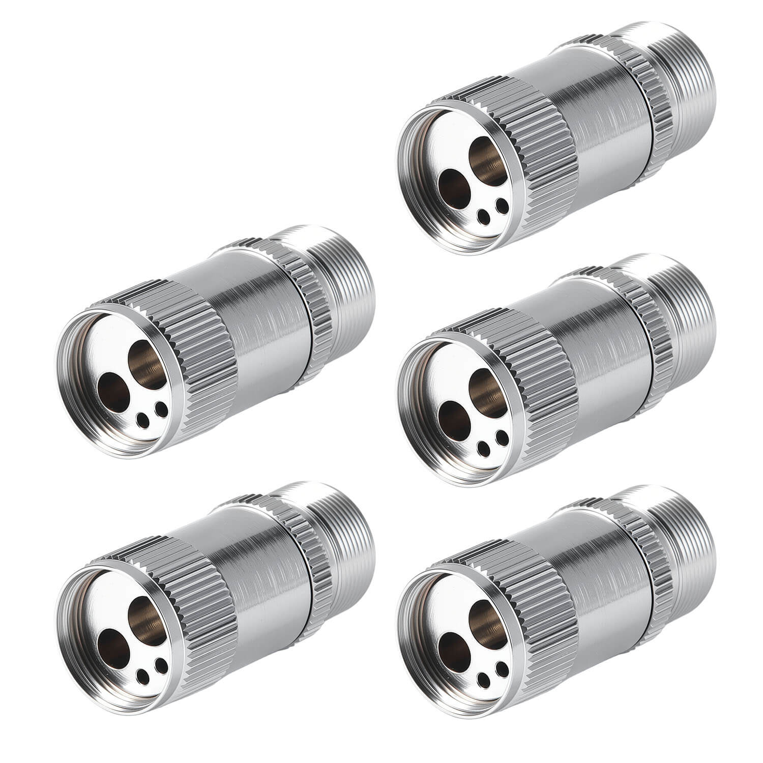 5pcs Dental High Speed Handpiece Adapter Converter Stainless Steel 2 Holes to 4 Holes - azdentall.com