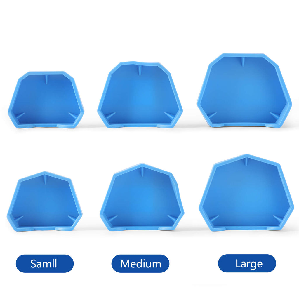 Dental Model Base Silicon Rubber Plaster Denture Tray Impression Former Base 6pcs/Set - azdentall.com