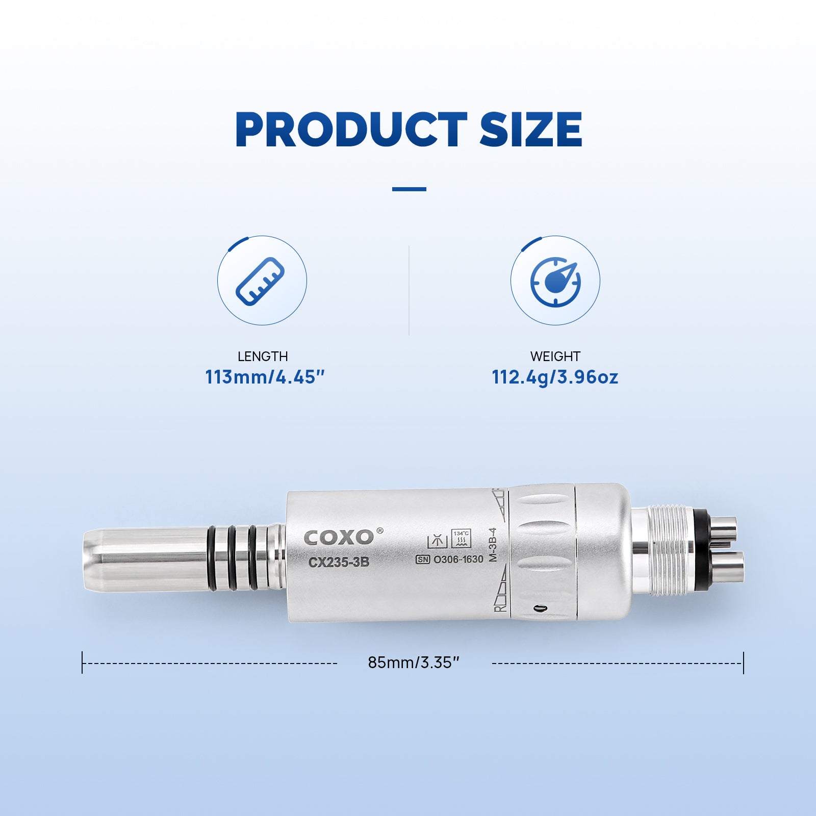 COXO Dental 1:1 Low Speed Electric Handpiece Air Motor 4 Holes - azdentall.com