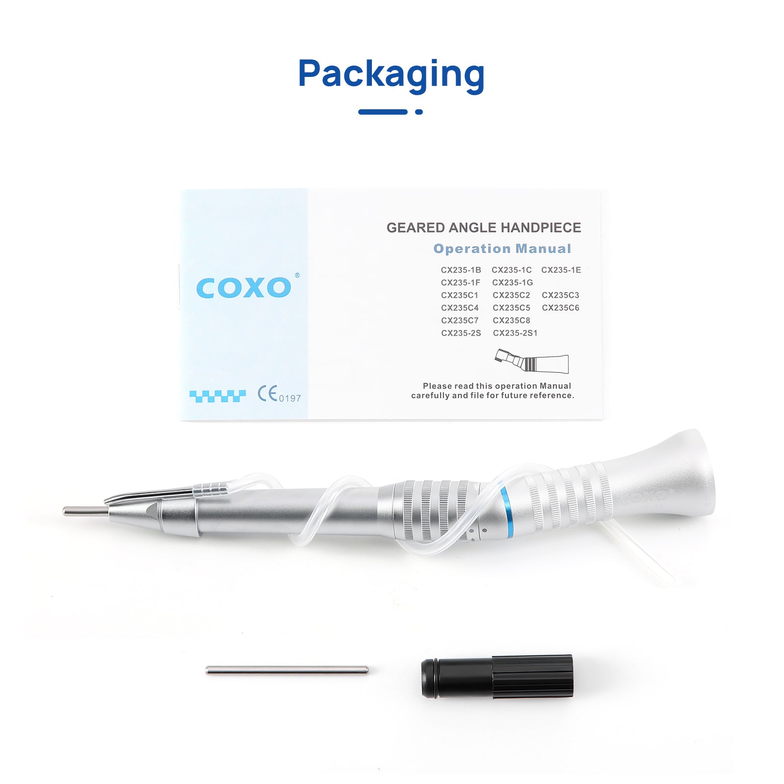 COXO Dental Surgical Operation 20°Straight Head Low Speed Handpiece 1:1 External - azdentall.com