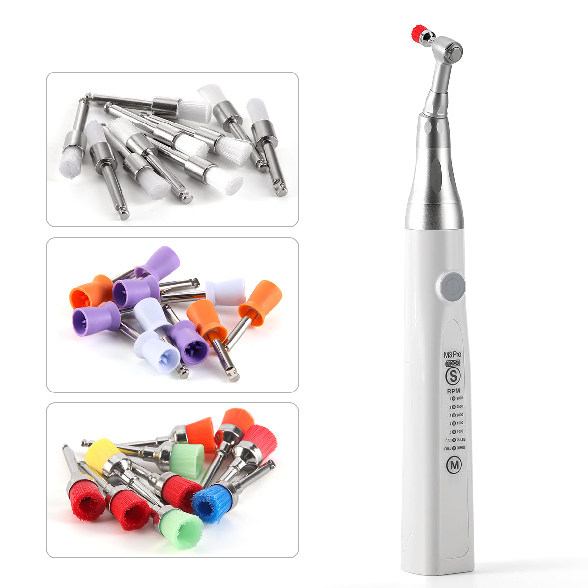 AZDENT Cordless Dental Hygiene Prophy Handpiece - 360° Rotating, 2 Speeds, Autochuck